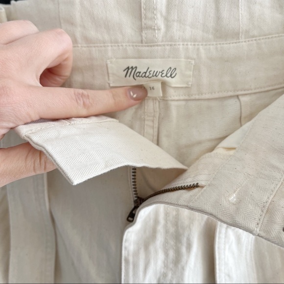Madewell Herringbone Paperbag Pant - Picture 9 of 9